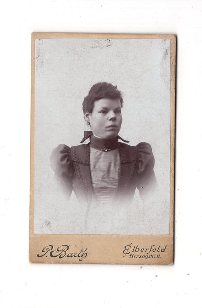 Fotografie Damenportrait - Elberfeld 1890er / CDV N1-13