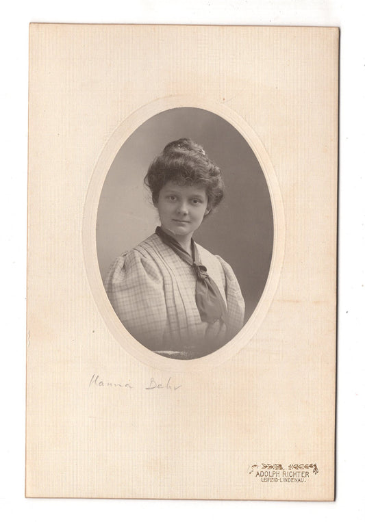 Fotografie Feine Dame / benannt - Leipzig-Lindenau um 1910 / CAB W-23