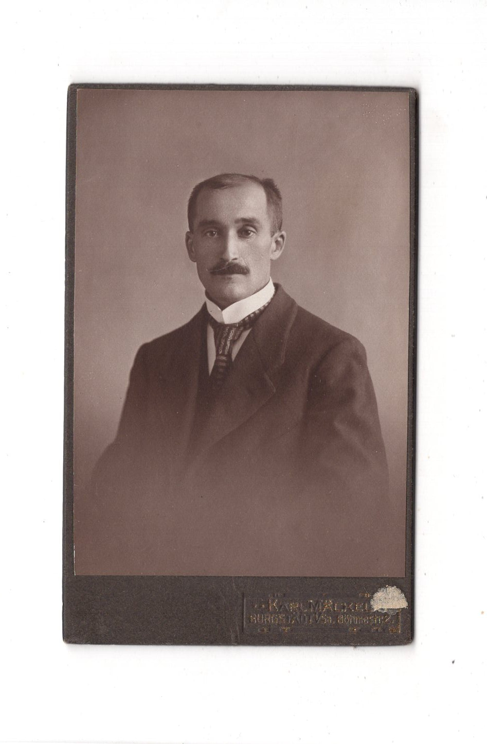 Fotografie Herrenportrait - Burgstädt 1910er / CDV C1-21