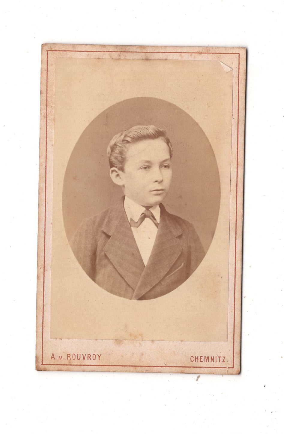 Fotografie Feiner Junge - Chemnitz 1870er / CDV M1-26