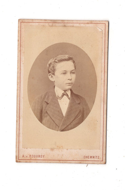 Fotografie Feiner Junge - Chemnitz 1870er / CDV M1-26