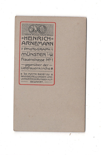 Fotografie Soldat - Münster in Westfalen 1900er / CDV M1-06