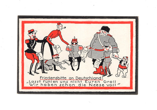 Ansichtskarte / Patriotische Karte / Friedensbitte an Deutschland