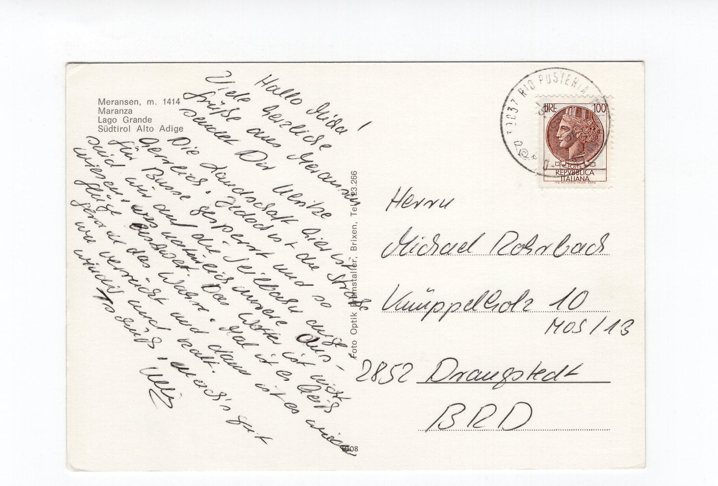 Ansichtskarte Seefelder See / Südtirol / Italien