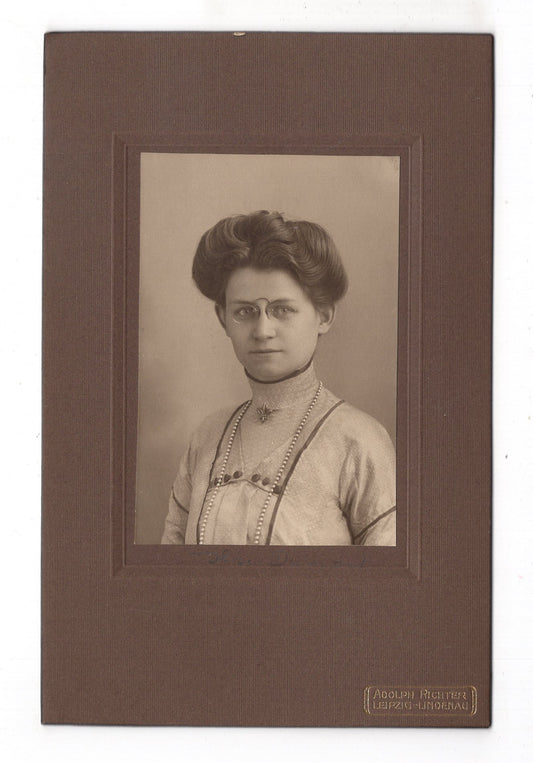 Fotografie Feine Dame / benannt - Leipzig-Lindenau um 1910 / CAB W-23