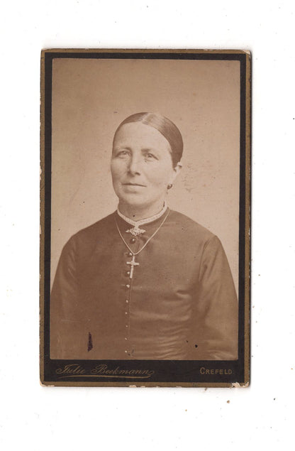 Fotografie Damenportrait - Krefeld 1880er / CDV N1-13