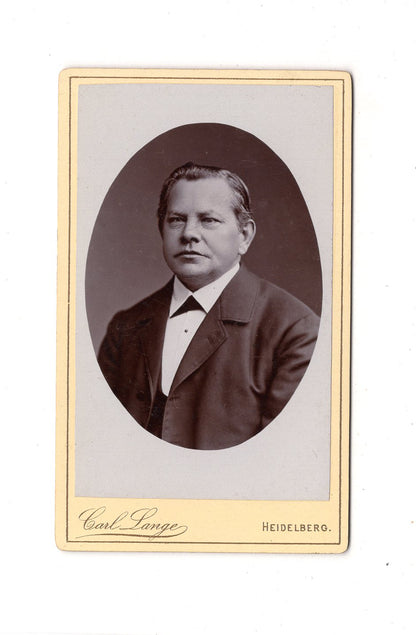 Fotografie Herrenportrait - Heidelberg 1890 / CDV C1-21