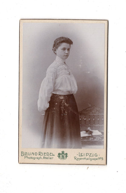 Fotografie Feines junges Mädchen - Leipzig 1904 / CDV D1-26