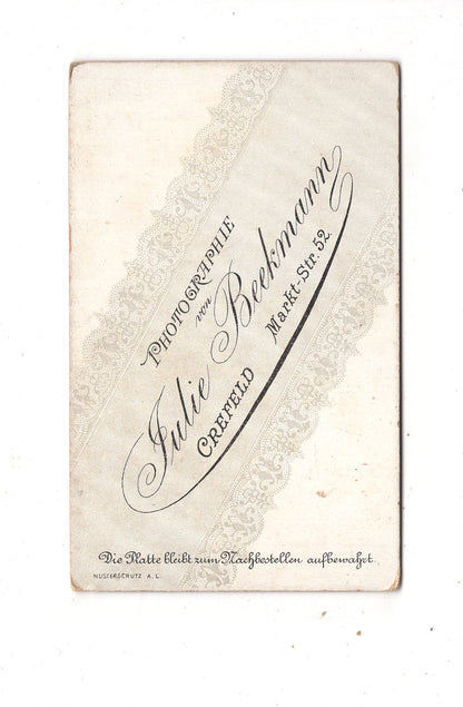 Fotografie Damenportrait - Krefeld 1880er / CDV N1-13