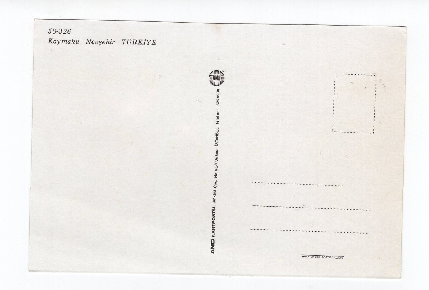 Ansichtskarte Kaymakli / Nevsehir / Türkei