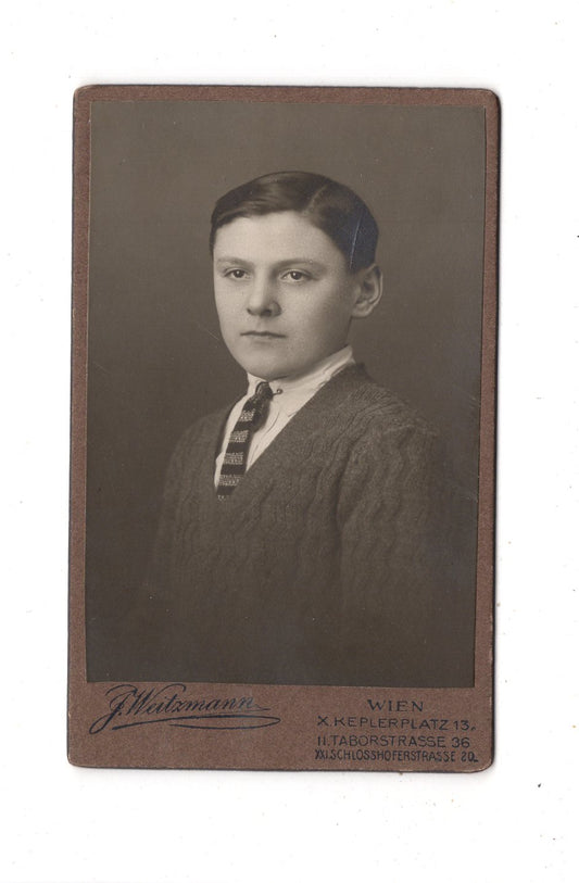 Fotografie Feiner Junge - Wien 1910er / CDV M1-26