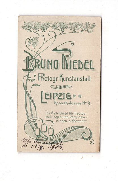 Fotografie Feines junges Mädchen - Leipzig 1904 / CDV D1-26