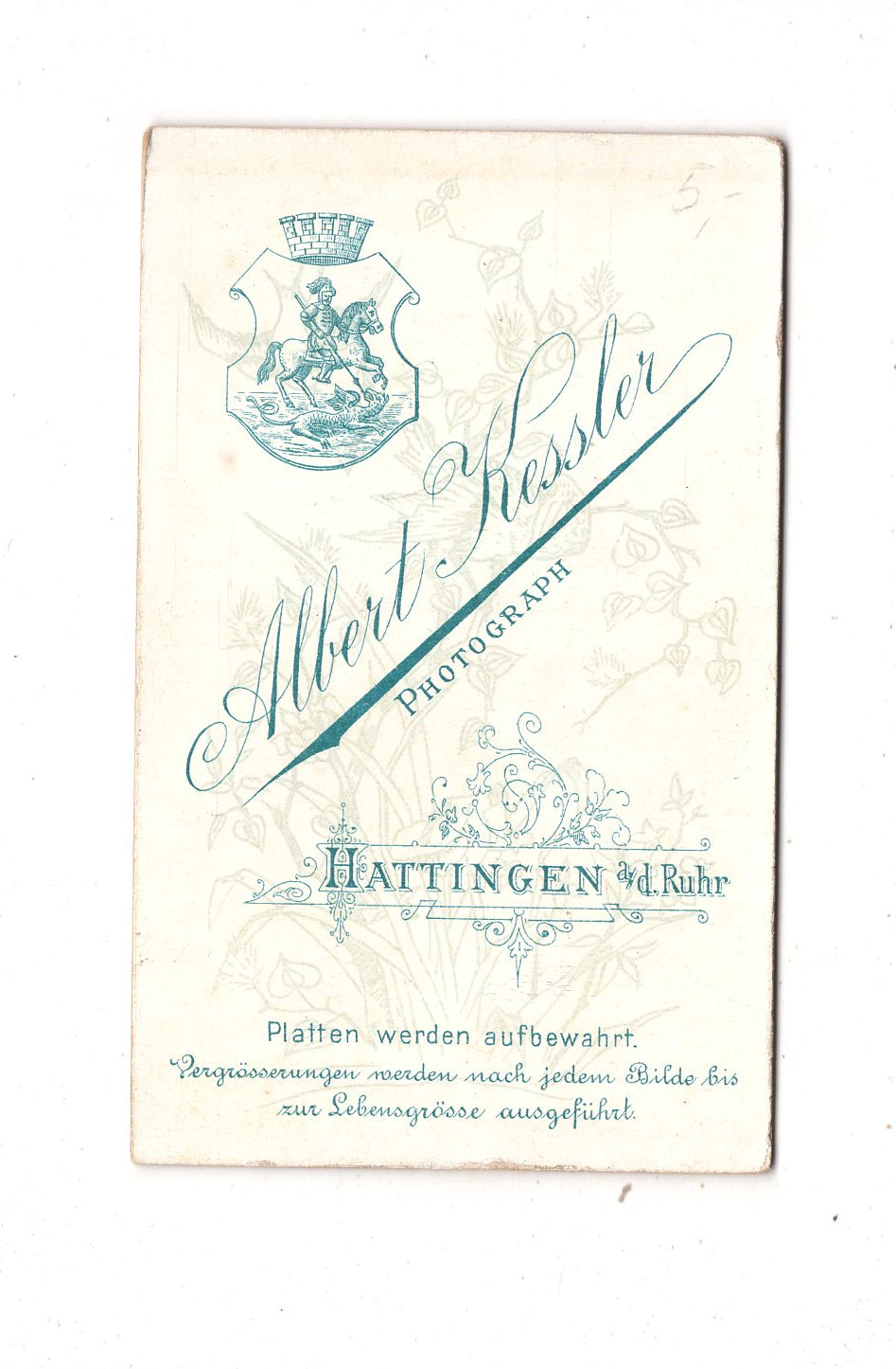 Fotografie Schönes Kinderbild / Baby - Hattingen an der Ruhr 1890er / CDV N1-09