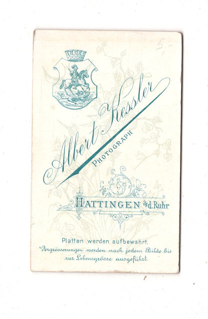 Fotografie Schönes Kinderbild / Baby - Hattingen an der Ruhr 1890er / CDV N1-09