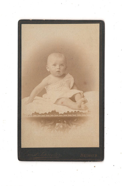 Fotografie Schönes Kinderbild / Baby - Meißen 1880er