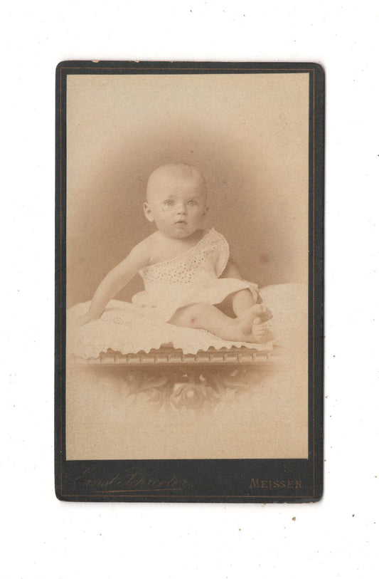 Fotografie Schönes Kinderbild / Baby - Meißen 1880er