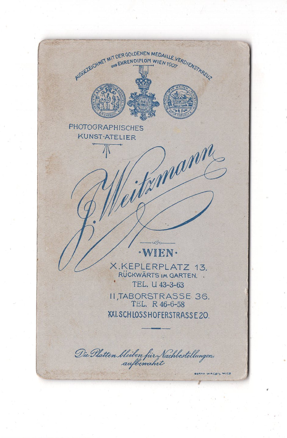 Fotografie Feiner Junge - Wien 1910er / CDV M1-26