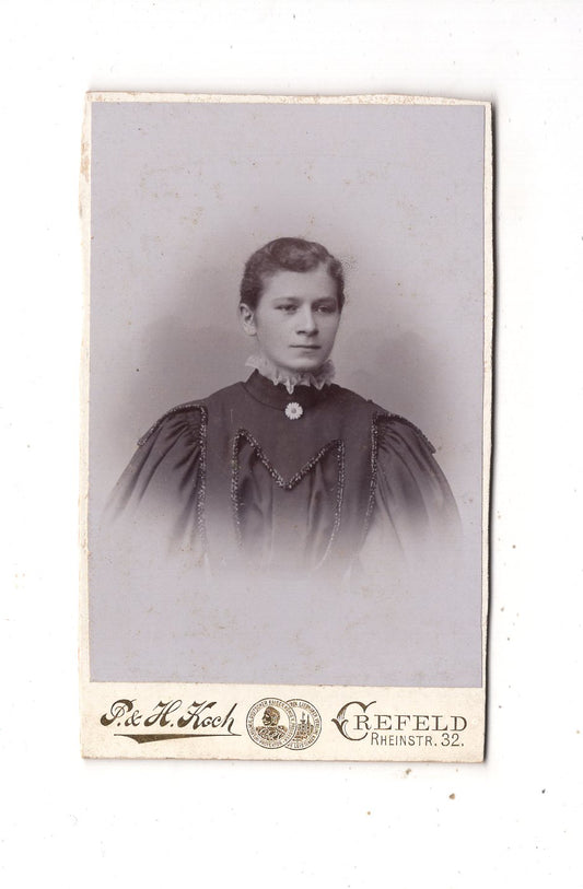Fotografie Damenportrait - Krefeld 1890er / CDV N1-13