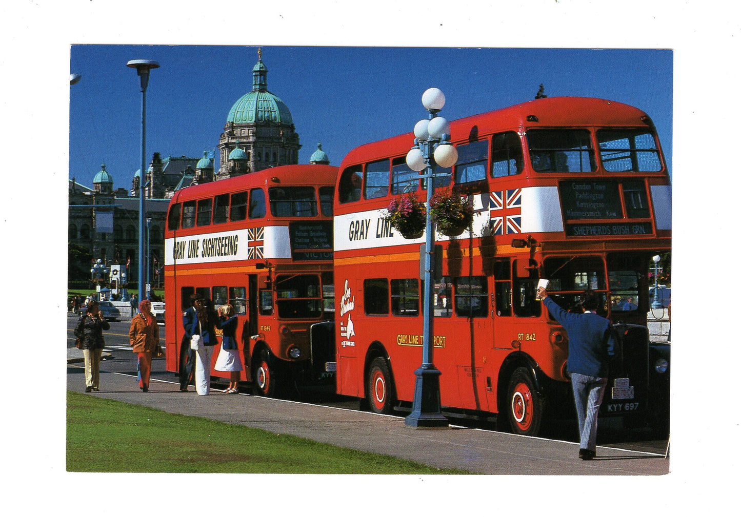 Ansichtskarte London Double Decker Bus / Victoria / British Columbia / Kanada