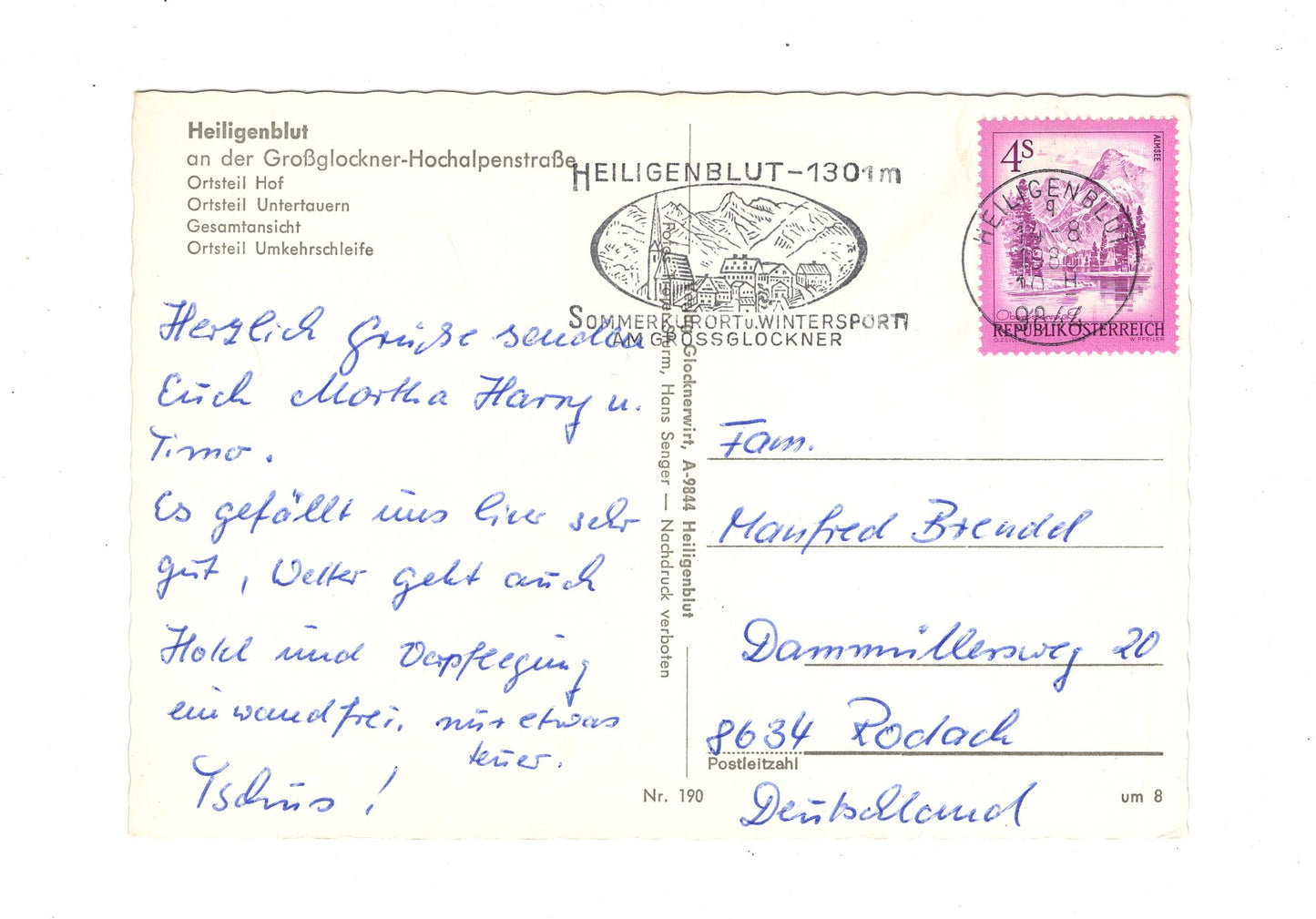 Ansichtskarte Heiligenblut am Großglockner / Österreich