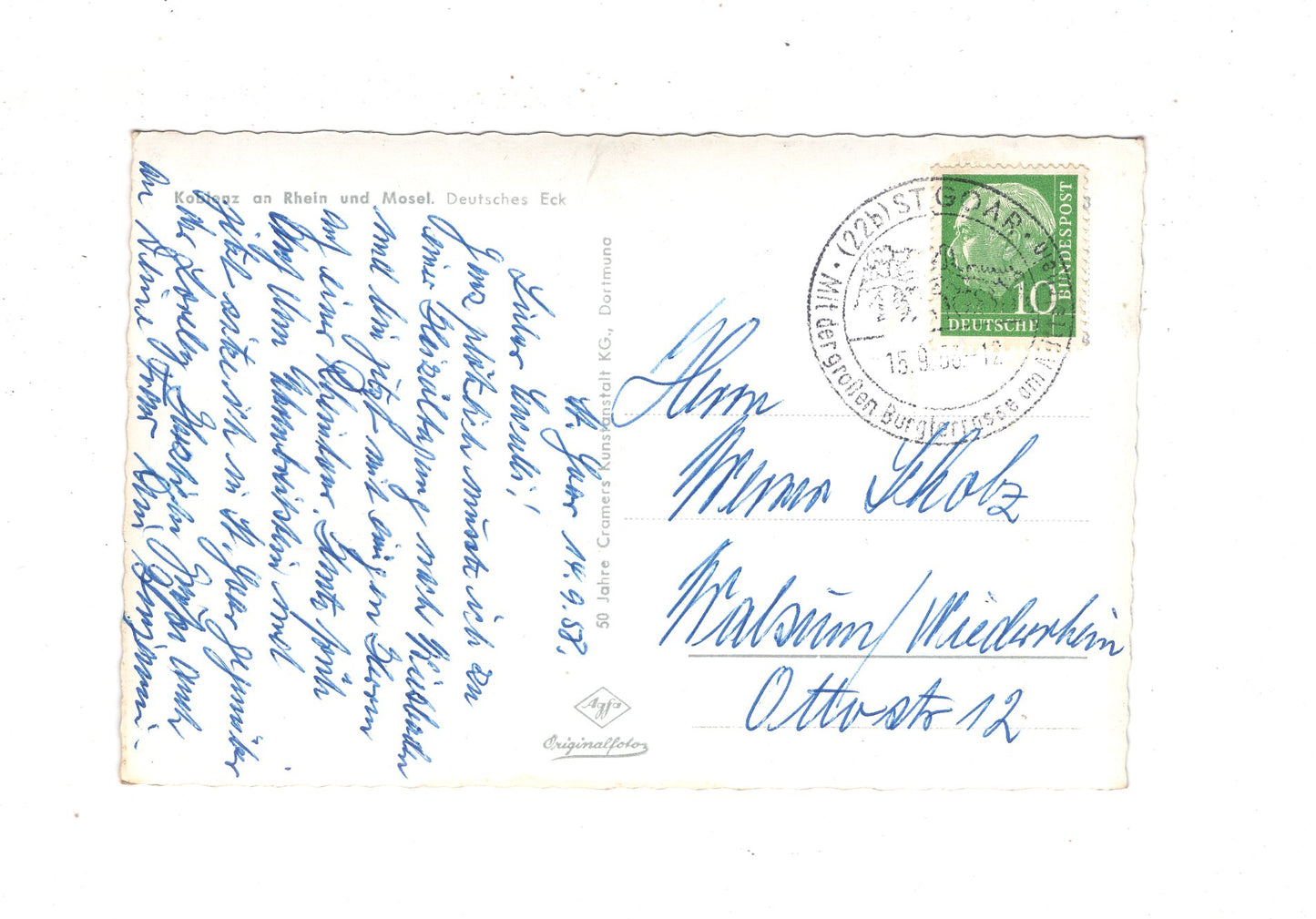 Ansichtskarte Koblenz an Rhein und Mosel / Deutsches Eck / M1-63