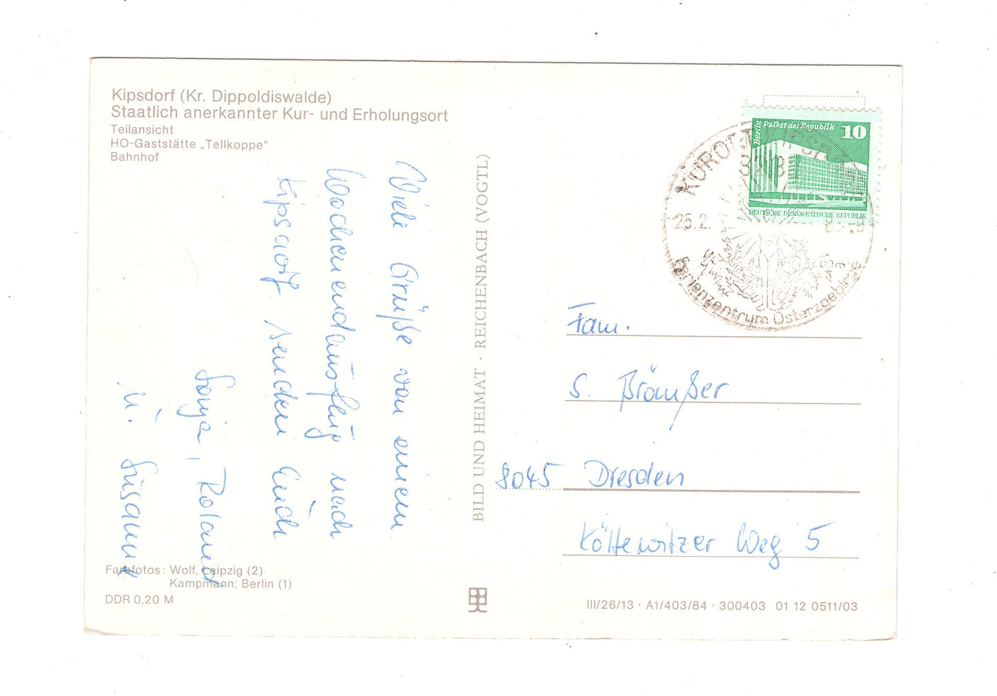 Ansichtskarte Kipsdorf / Kreis Dippoldiswalde
