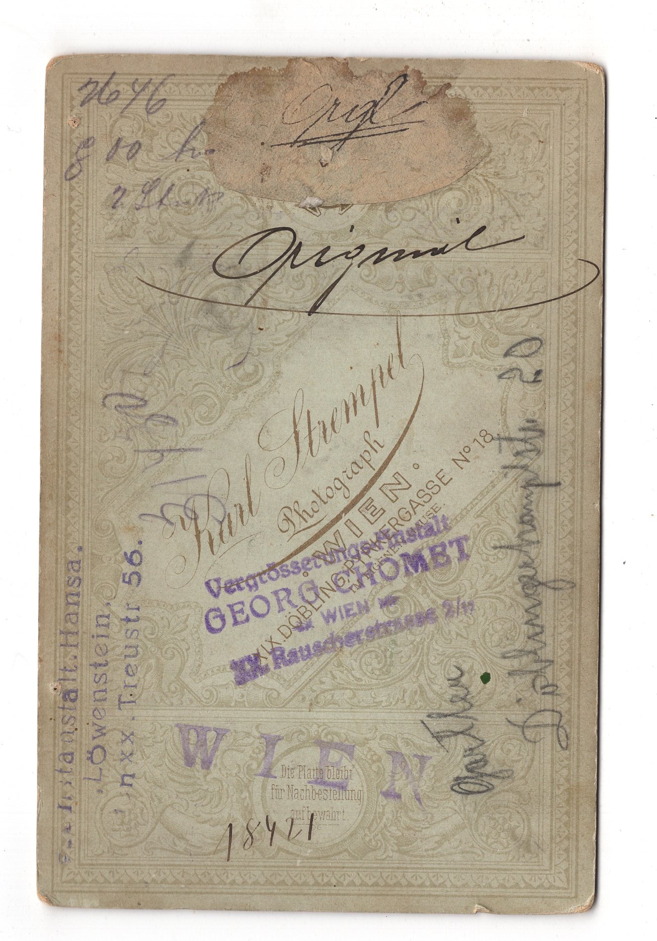 Fotografie Schönes Familienbild - Wien 1900er / CAB U-20