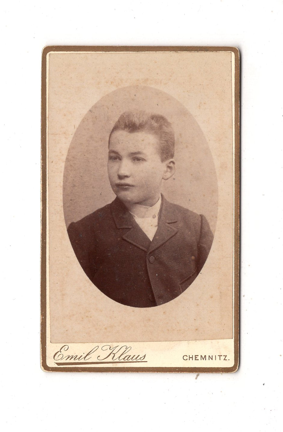 Fotografie Feiner Junge - Chemnitz 1880er / CDV M1-26
