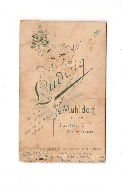 Fotografie Feine Dame - Mühldorf am Inn 1890er / CDV L1-24