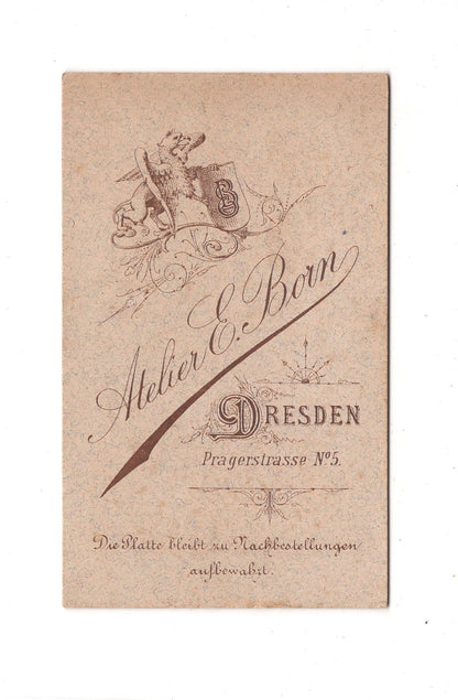 Fotografie Herrenportrait - Dresden 1880er / CDV C1-21