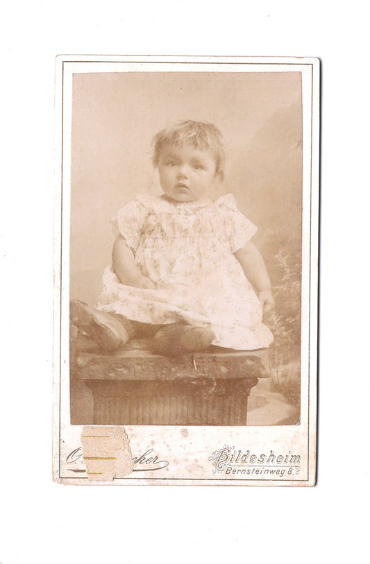 Fotografie Niedliches kleines Kind - Hildesheim 1890er