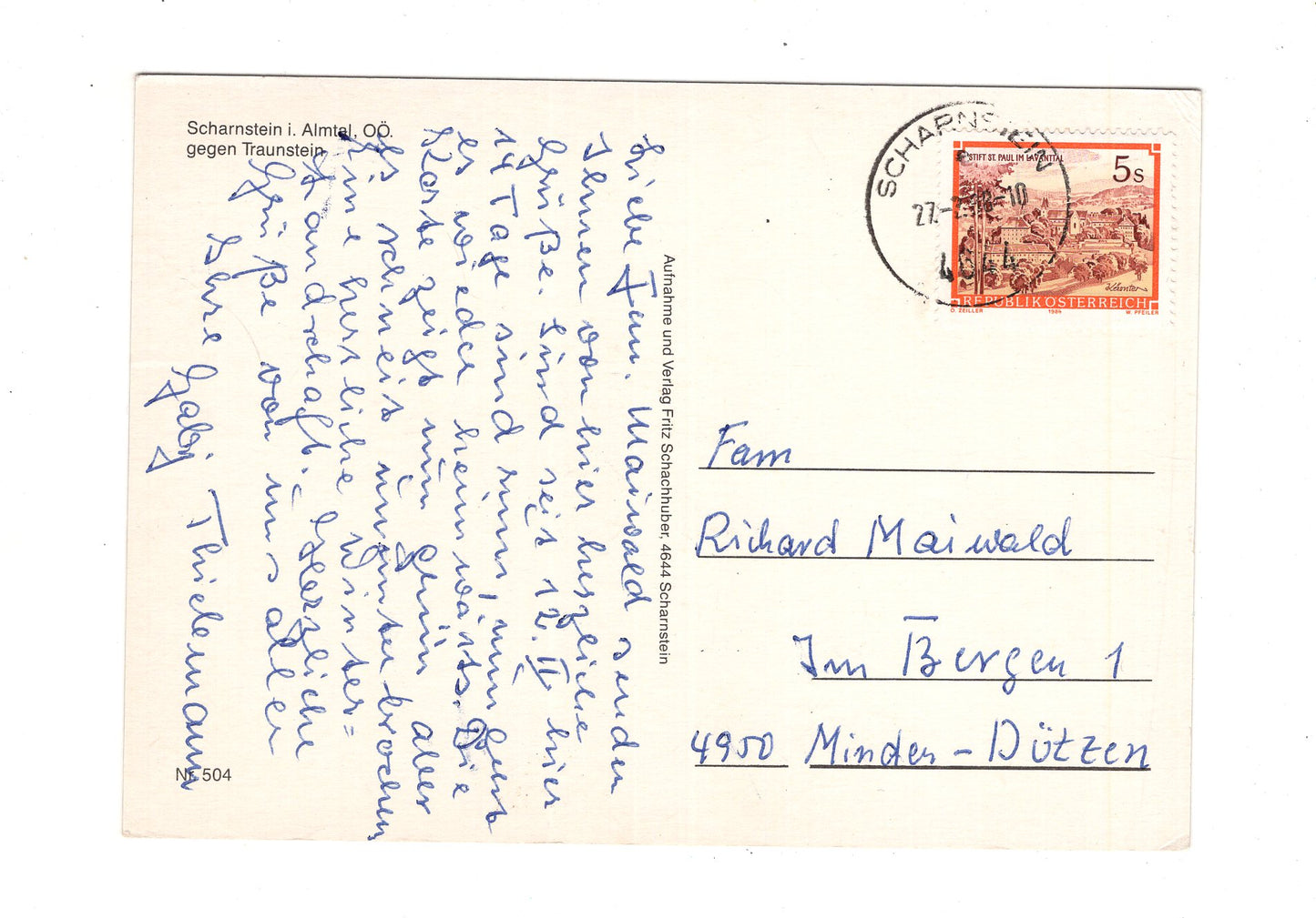 Ansichtskarte Scharnstein im Almtal / Oberösterreich / Österreich