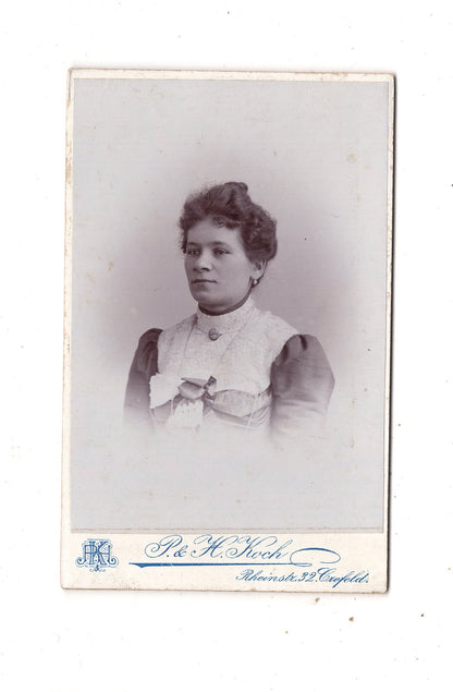 Fotografie Damenportrait - Krefeld um 1900 / CDV N1-13