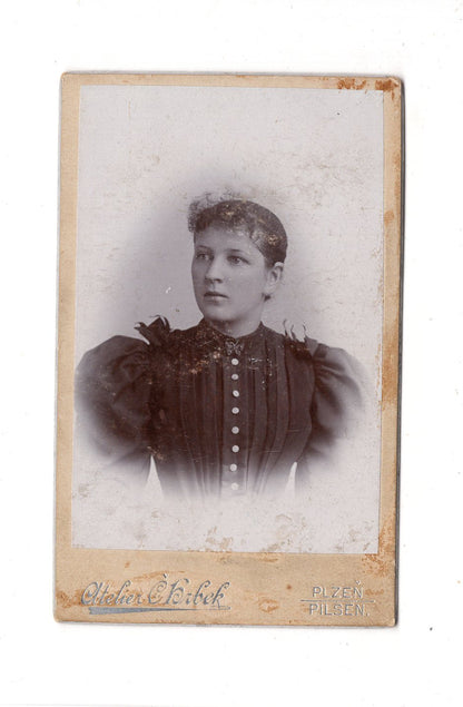 Fotografie Damenportrait - Pilsen 1890er / CDV C1-03