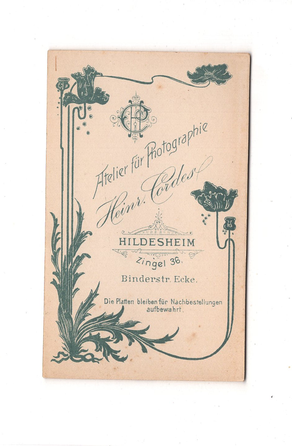 Fotografie Herrenportrait - Hildesheim 1890er / CDV C1-21