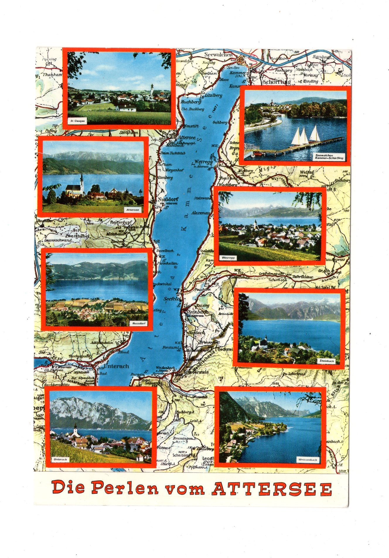 Ansichtskarte Die Perlen vom Attersee / Salzkammergut / Österreich