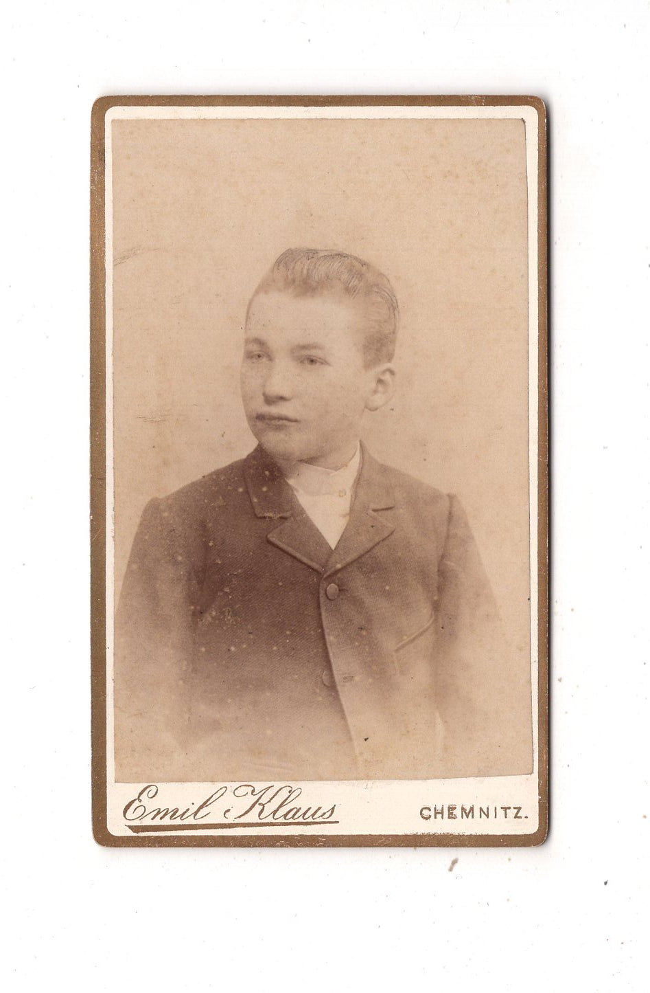 Fotografie Feiner Junge - Chemnitz 1880er / CDV M1-26