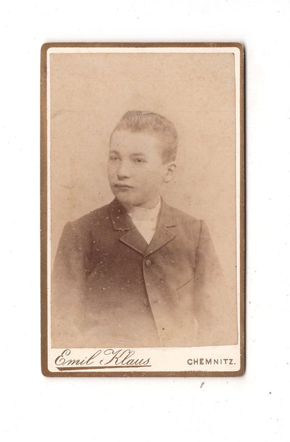 Fotografie Feiner Junge - Chemnitz 1880er / CDV M1-26