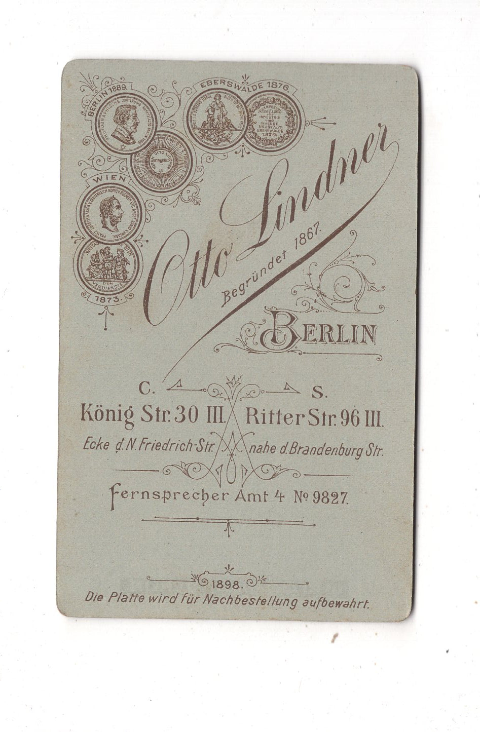 Fotografie Schönes Kinderbild / Baby - Berlin 1898 / CDV N1-09