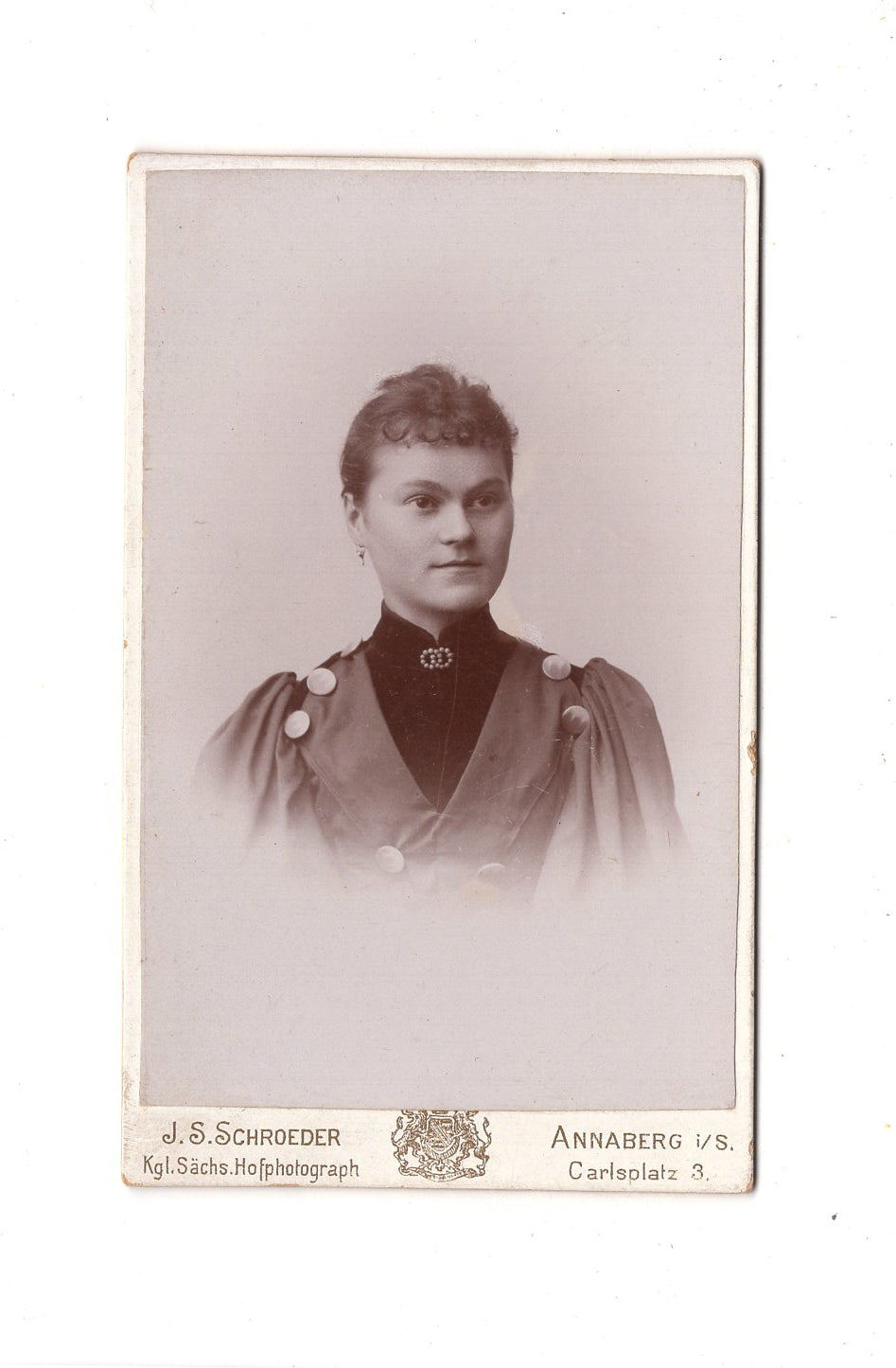 Fotografie Damenportrait - Annaberg 1890er / CDV C1-03