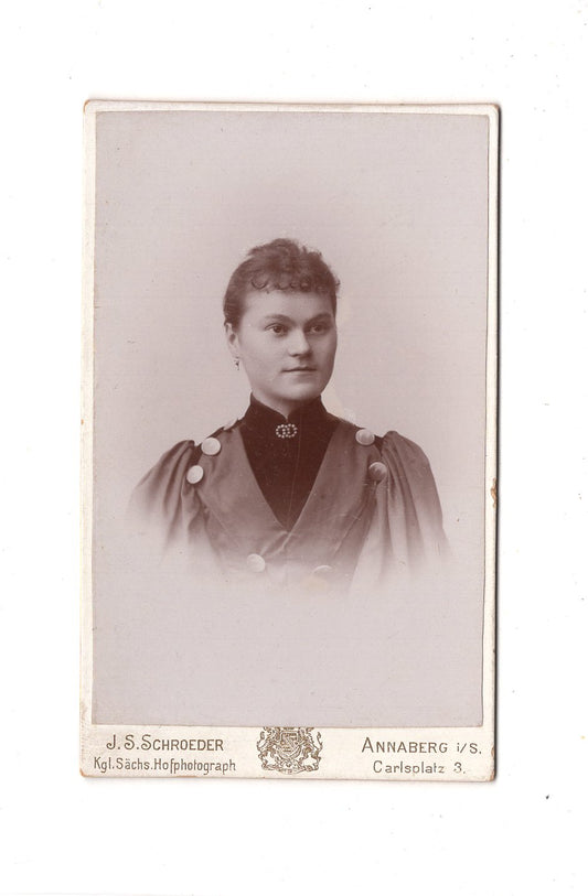 Fotografie Damenportrait - Annaberg 1890er / CDV C1-03