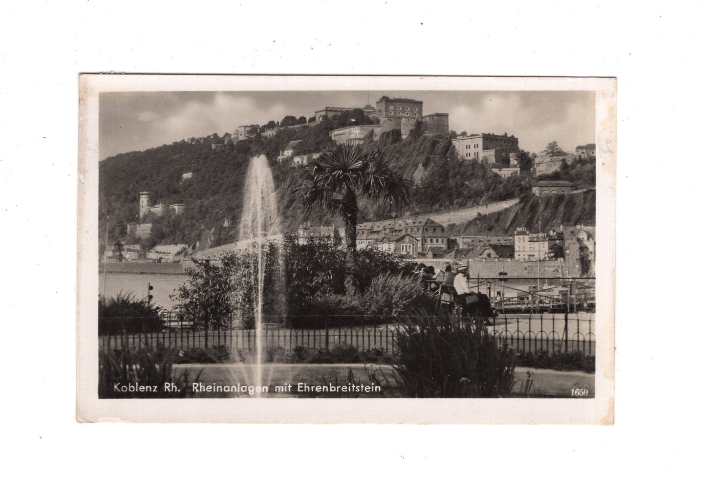 Ansichtskarte Koblenz am Rhein / Rheinanlagen mit Ehrenbreitstein / M1-63
