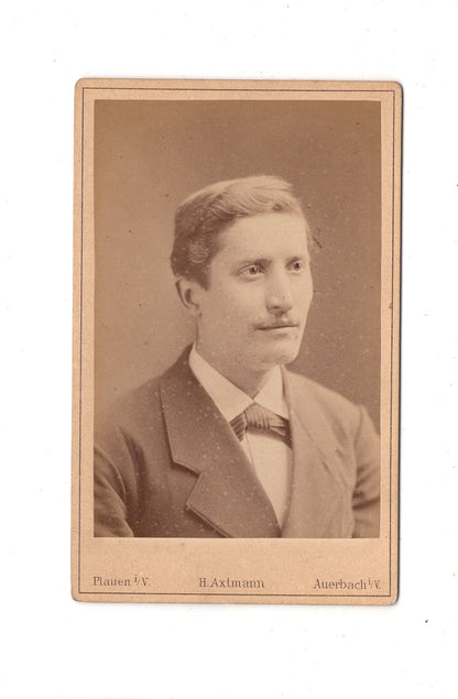 Fotografie Herrenportrait - Plauen / Auerbach um 1880