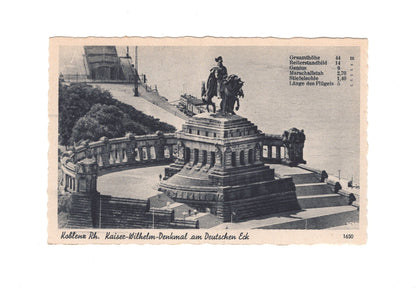 Ansichtskarte Koblenz am Rhein / Kaiser-Wilhelm-Denkmal am Deutschen Eck