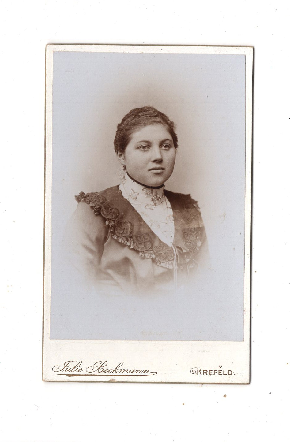 Fotografie Damenportrait - Krefeld 1890er / CDV N1-13