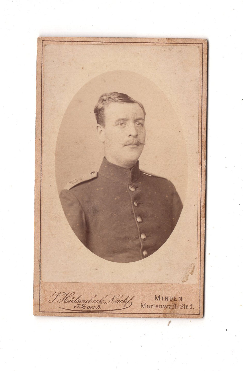 Fotografie Soldat Regiment 15 - Minden 1880er / CDV M1-06