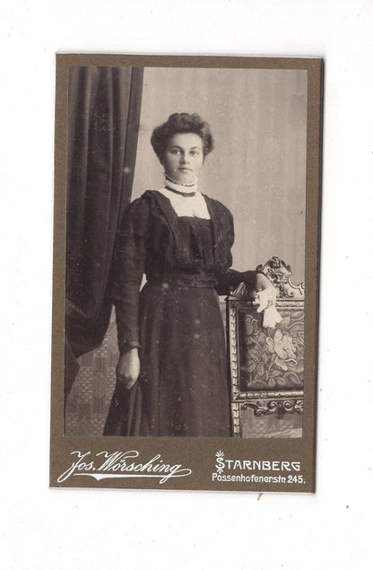 Fotografie Feine Dame - Starnberg 1900er / CDV L1-24