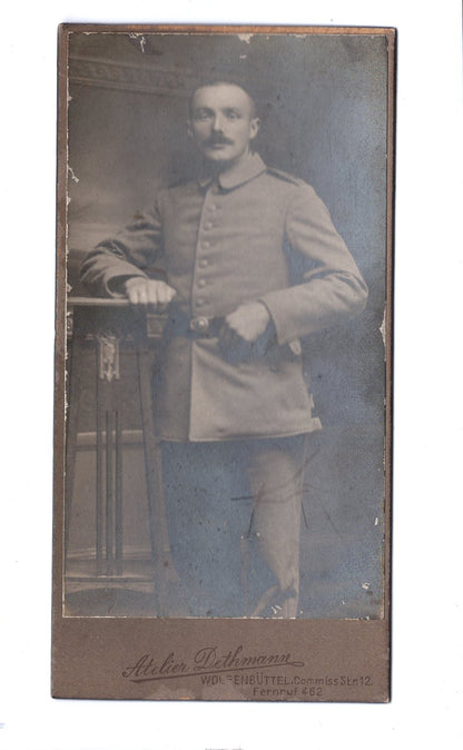 Fotografie Soldat / Soldatenportrait - Wolfenbüttel 1910er