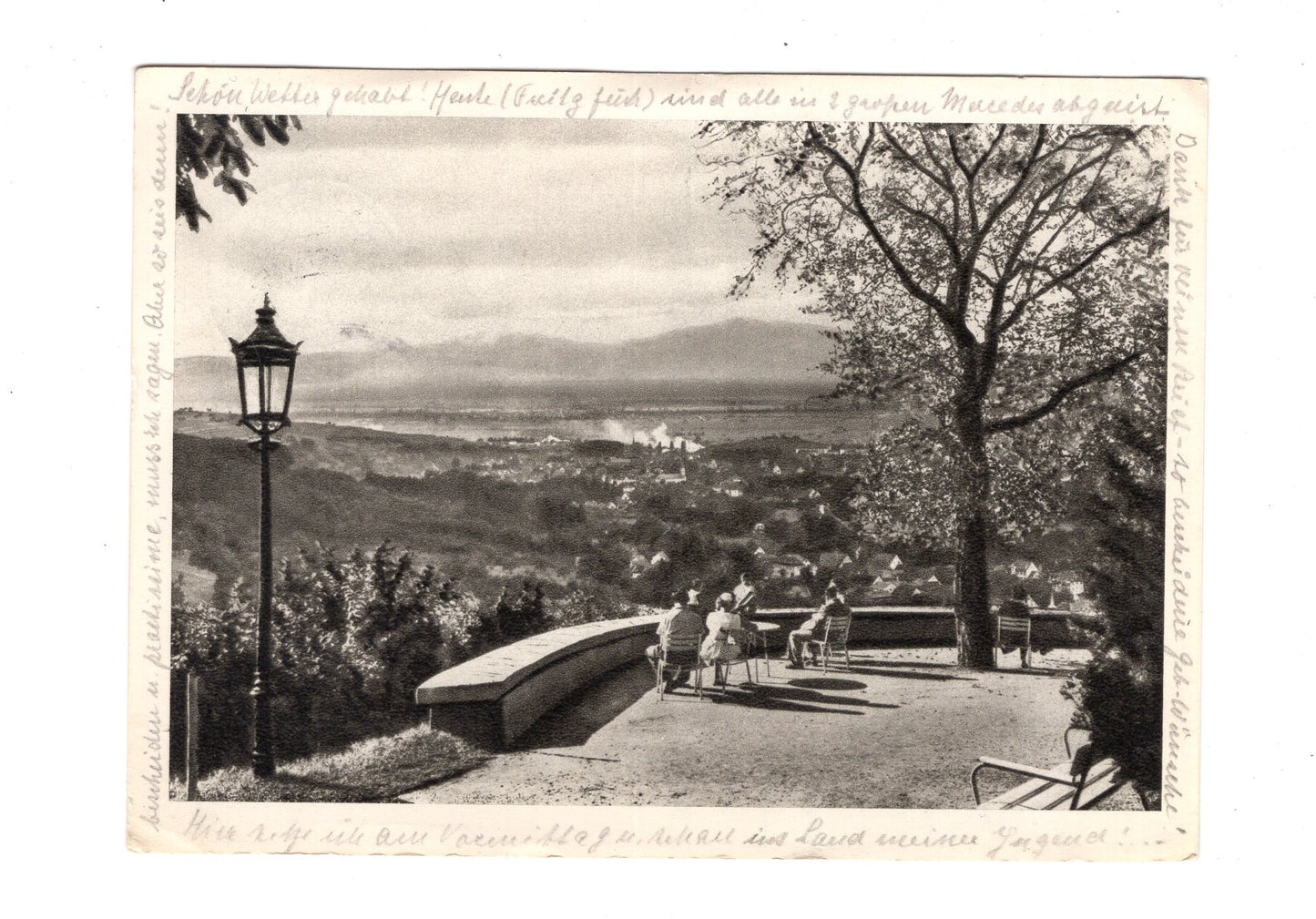 Ansichtskarte Badenweiler / Blick auf die Vogesen