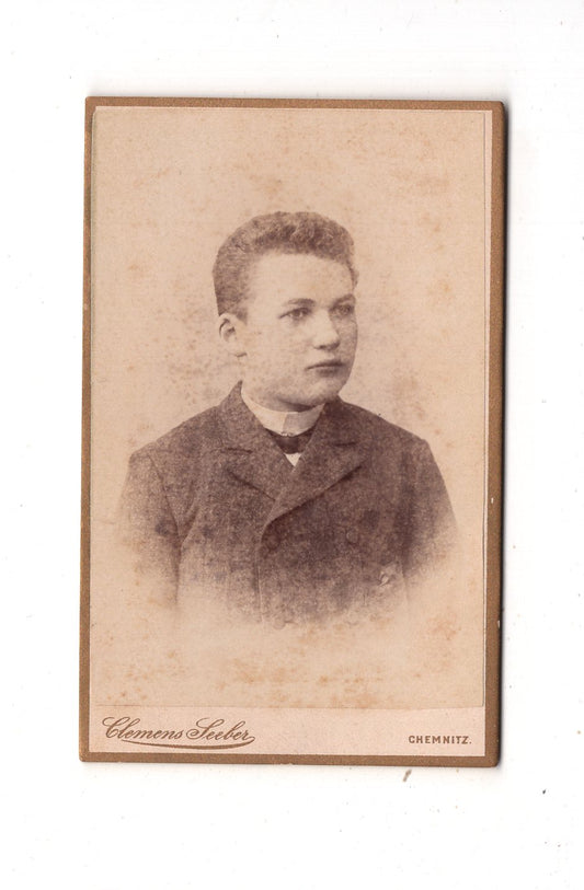 Fotografie Feiner Junge - Chemnitz 1890er / CDV M1-26